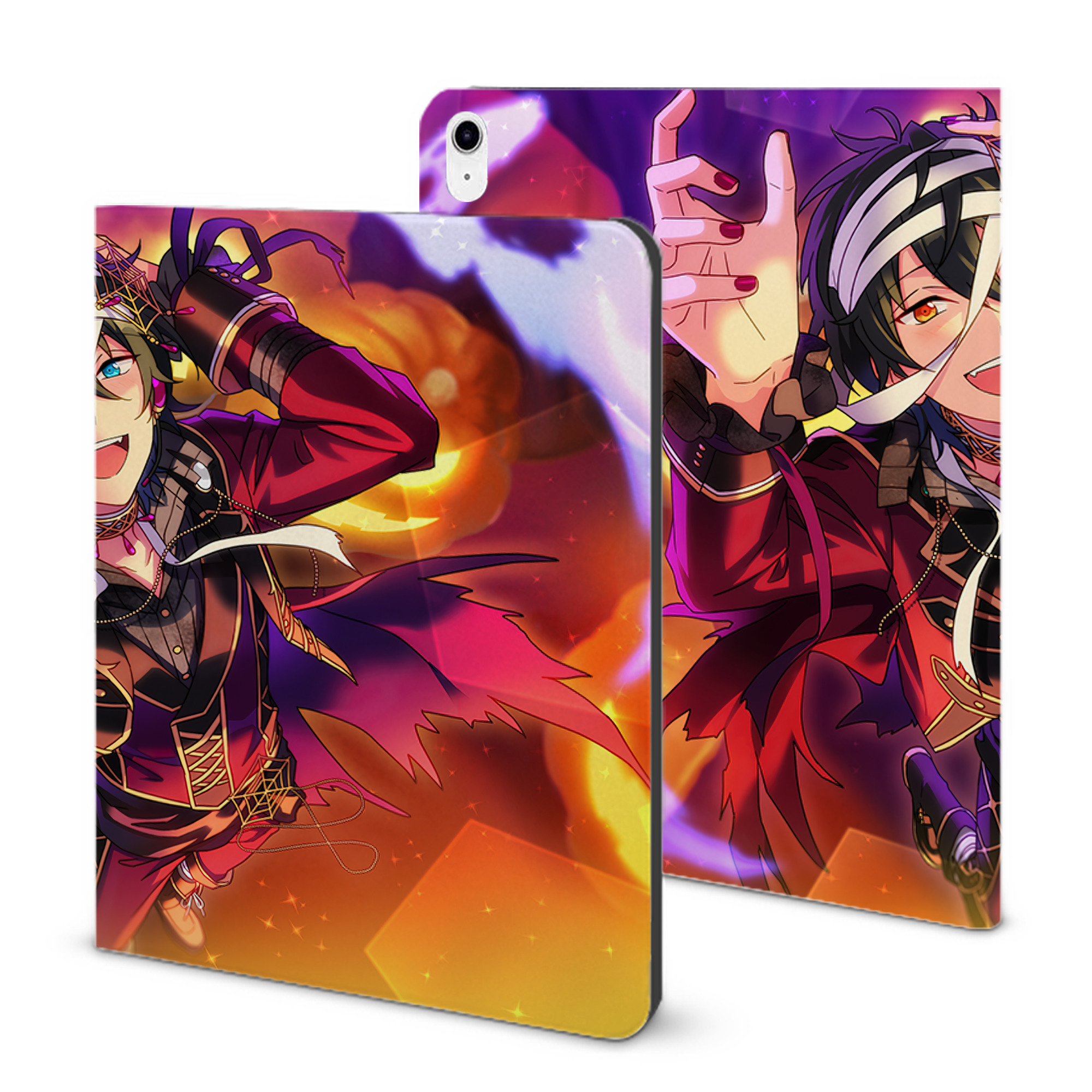 （画像用） あんさんぶるスターズ! Ensemble Stars IPad ケース ブック型 PUレザー TPU 耐衝撃 軽量 薄型 ペン収納なし 全面保護 IPad 各モデル対応